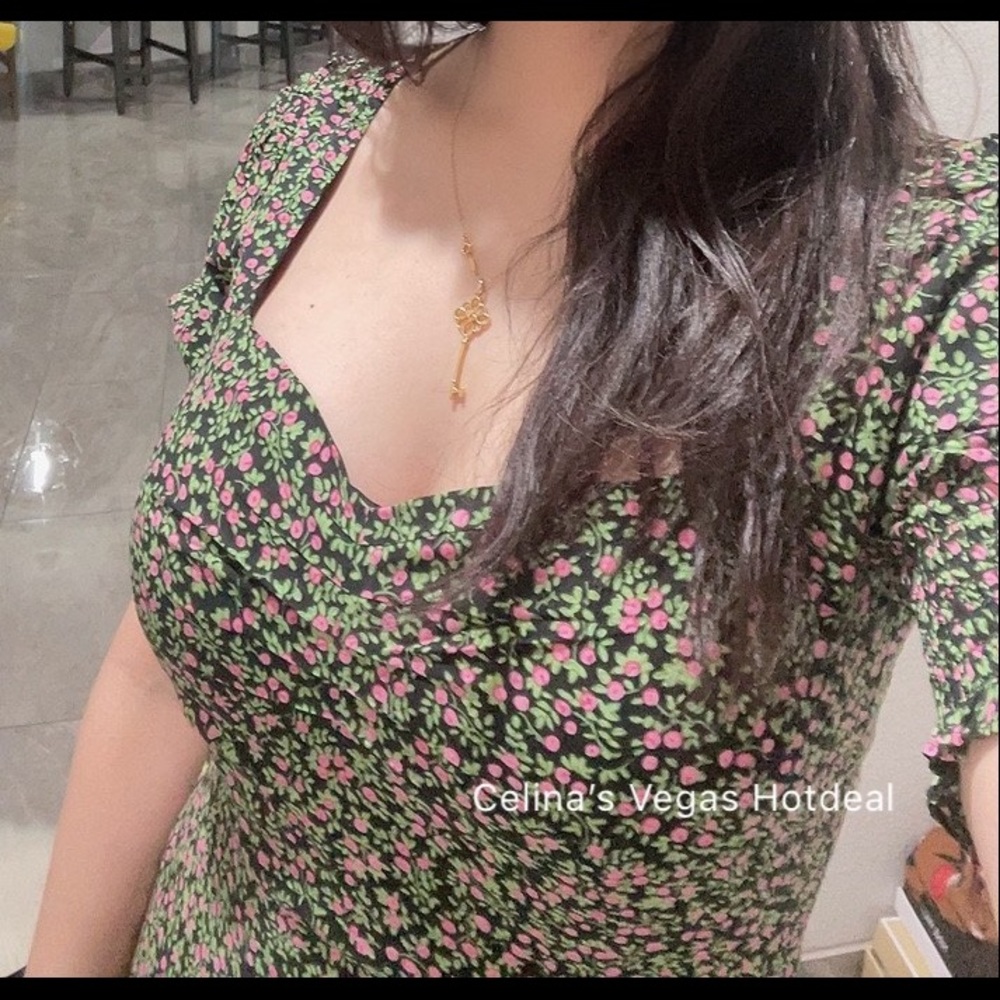 J.crew smocked neck midi dress